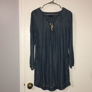 NWT ‼️ Denim lace up dress